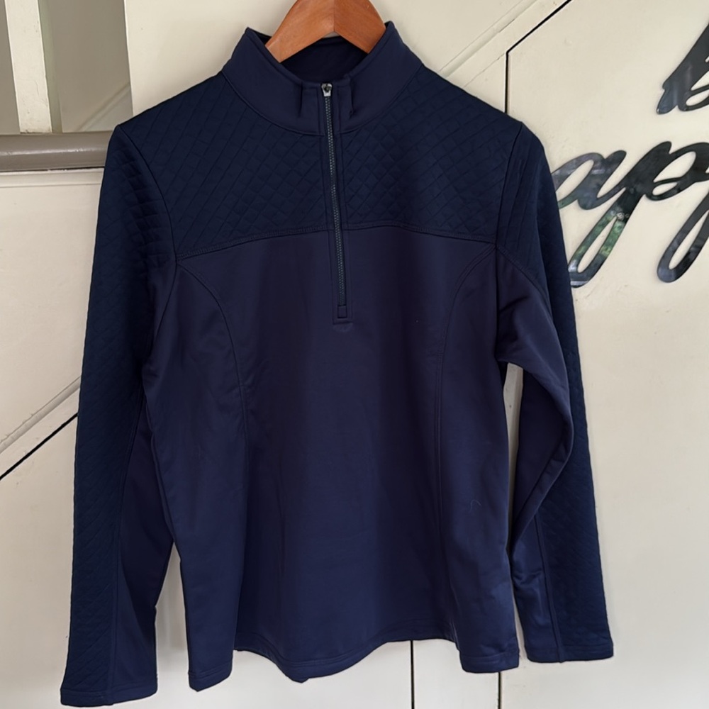 NWOT Callaway NAVY Quarter-Zip WEATHER SERIES Jacket with Quilted panels US L